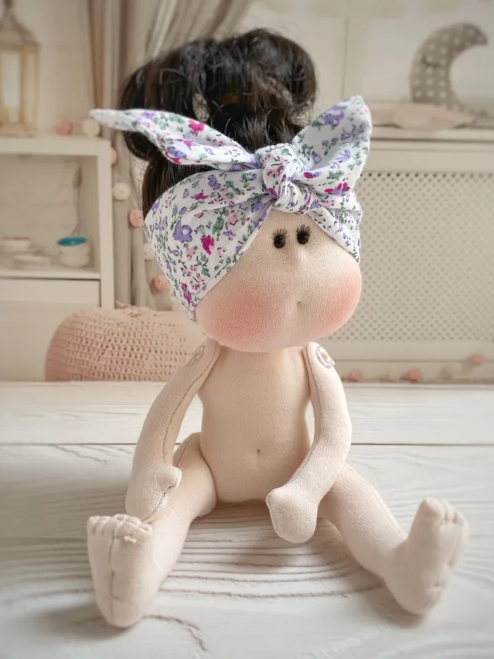 Rag doll pattern, DIY doll tutorial, Doll body sewing pattern PDF