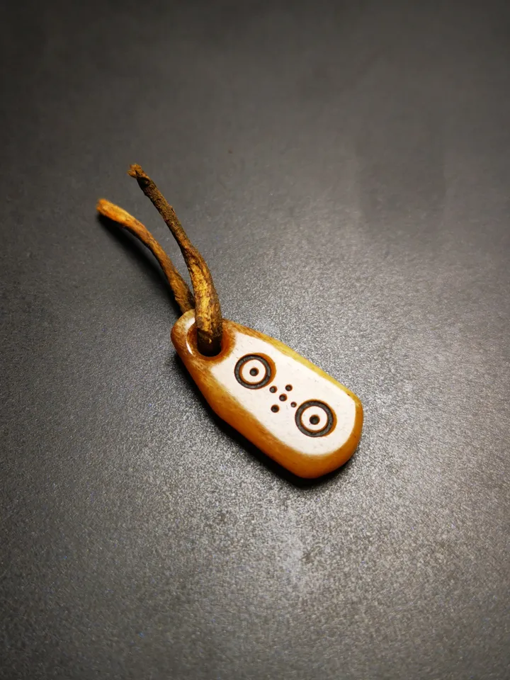 Gandhanra Tibetan Yak Bone Carved Amulet,Bead Counter Pendant,Mani Jewel Amulet for Mala,Prayer Beads