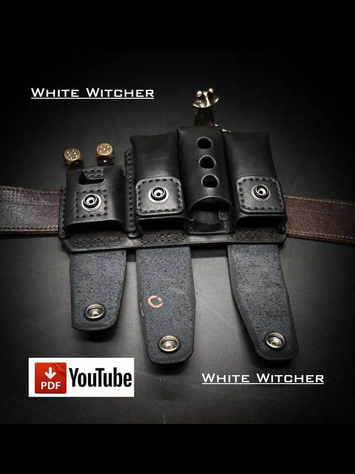 Leather pattern - EDC organizer for Wave, Zippo, knife and flashlight - EDC52