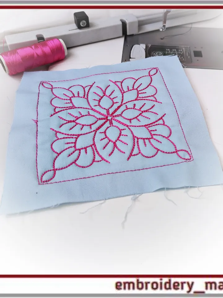 Quilt Block 42 Quilting Designs by Embroidery Manavi 05