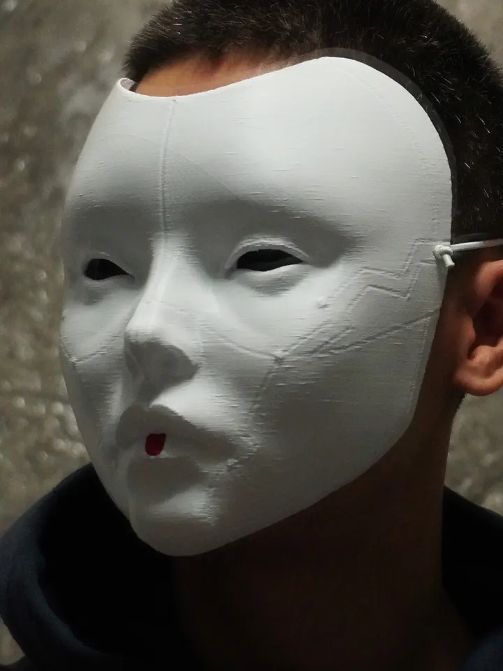 Geisha Mask Female Japanese White Face Geisha mask