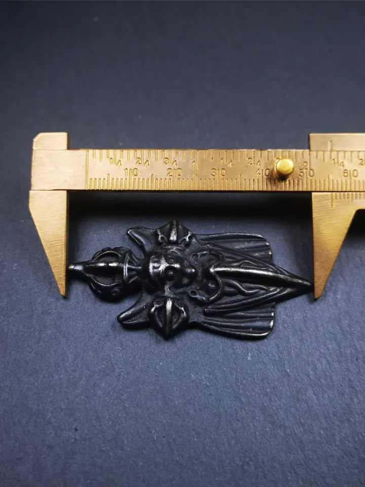 Gandhanra Antique Tibetan Buddhist Amulet,Black Garuda,Garula,Suparna,Golden-winged Bird Pendant,Made of Thokcha, 2.2 Inches