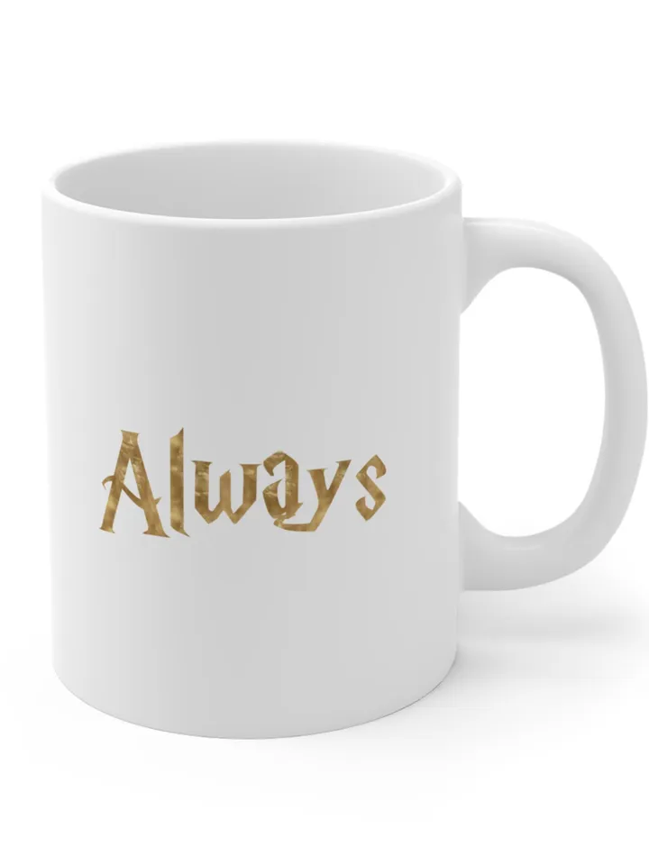 Wizarding World Always Mug, Snape Quote Ceramic Cup, Magic Gift for Her, Wizard Fan Tea Coffee, Literary Nerd Decor, Novelty Kitchenware,