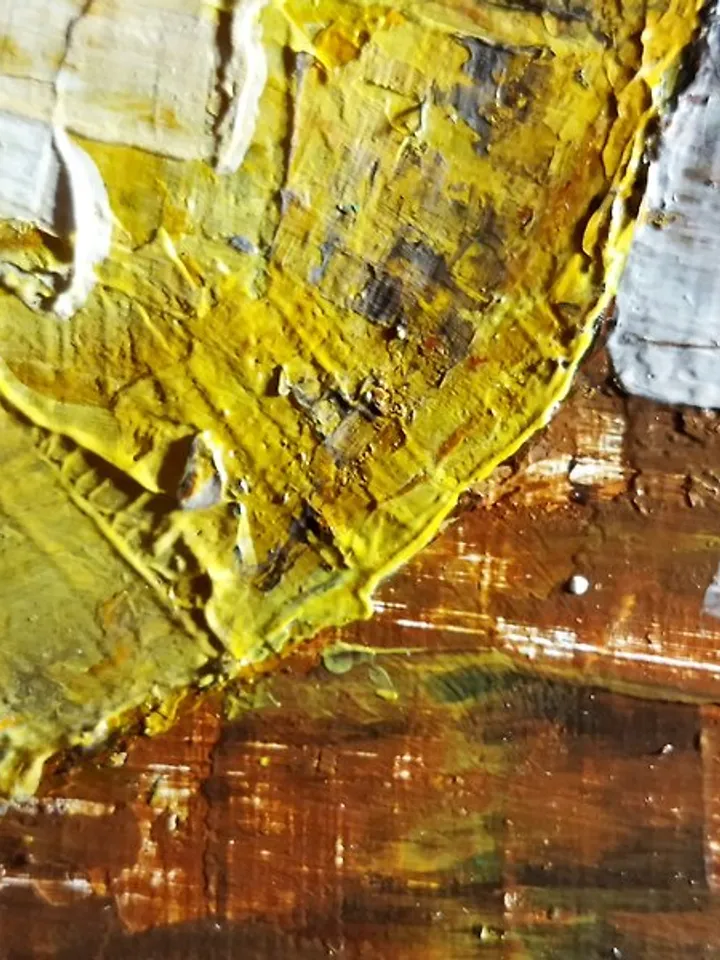 Painting yellow lemons painted fruit wall decoration