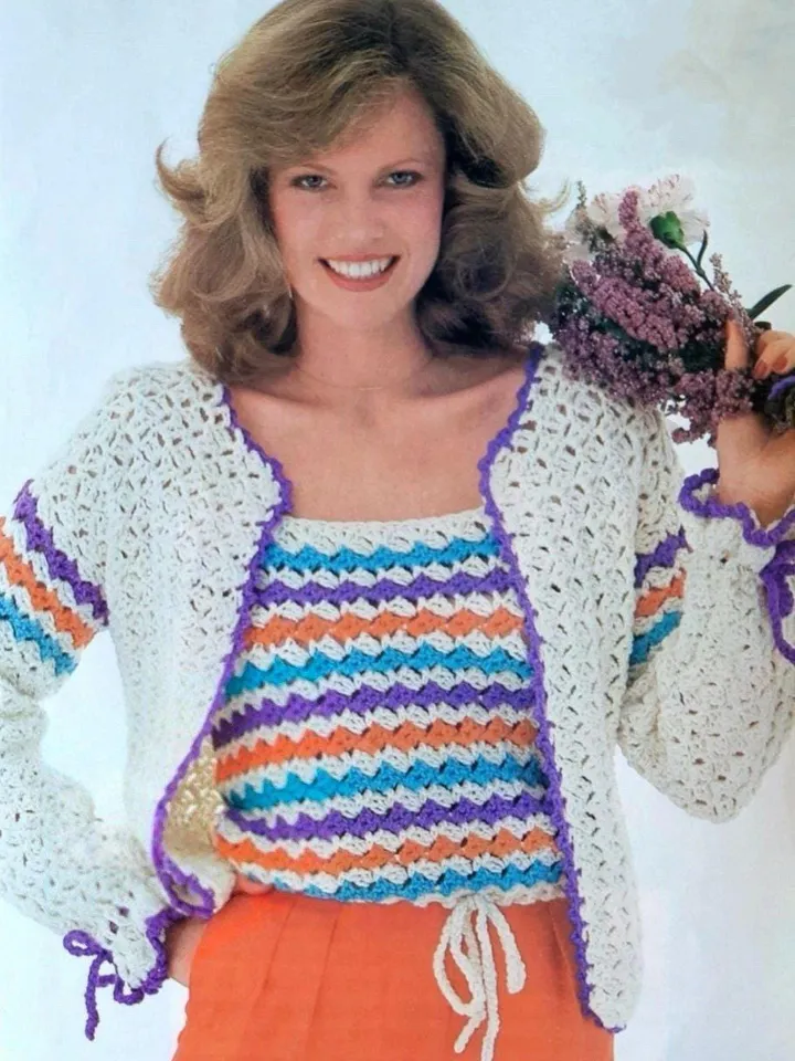 Cardigan crochet, top crochet pattern , camisole crochet pattern pdf instant download