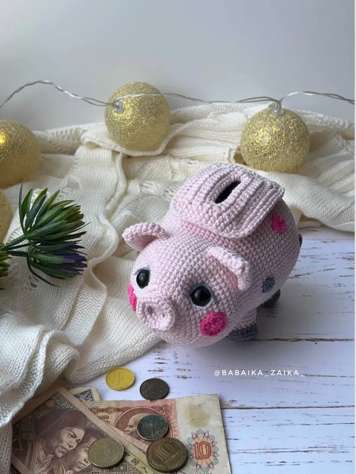 PDF Crochet Piggy Bank Pattern, Amigurumi pig pattern, Crochet pig, Cute pig, Animal pattern, Amigurumi baby pig doll, Crochet animal