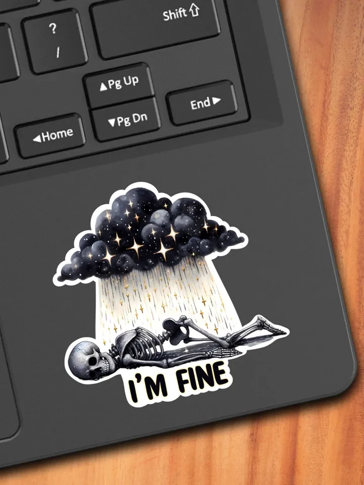 Snarky Skeleton PNG clipart, Mentally Exhuasted PNG, I’m fine funny sublimation design, Tshirt sublimation design, Spooky Clipart, Halloween