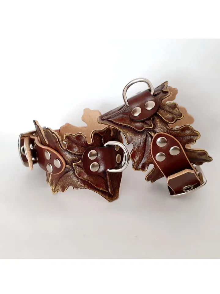 Custom personalized bdsm wrist cuffs for submissive