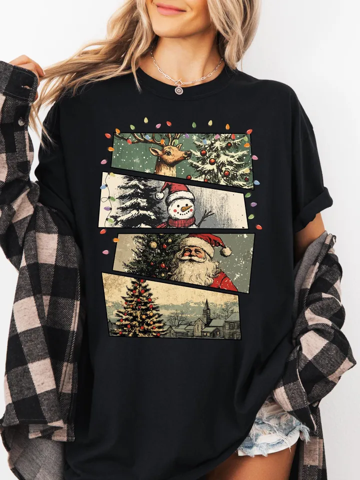 Retro Christmas PNG, Christmas Shirt PNG, Vintage Christmas PNG, Santa Claus png, Christmas Sublimation, Merry Christmas png, T-shirt design