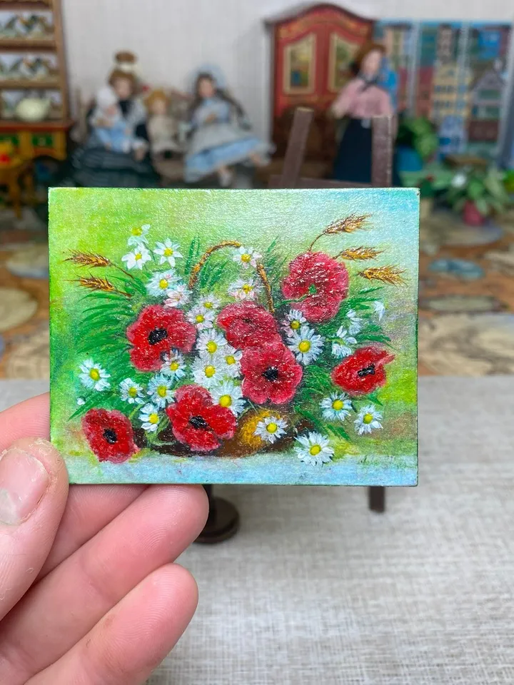 Artist's set. Doll miniature. 1:12. Furniture for dolls.