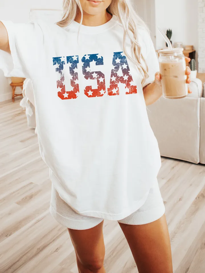 Distressed USA Png, Independence Day Grunge Patriotic Shirt Designs, 4th Of July Png, God Bless America, Trendy USA sublimation file