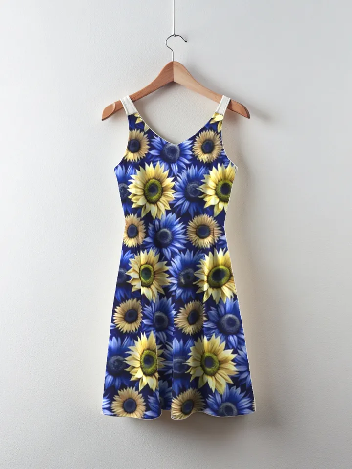 Seamless patterns 10 pieces sunflowers. Patterns for printing on paper, fabric. For creativity.