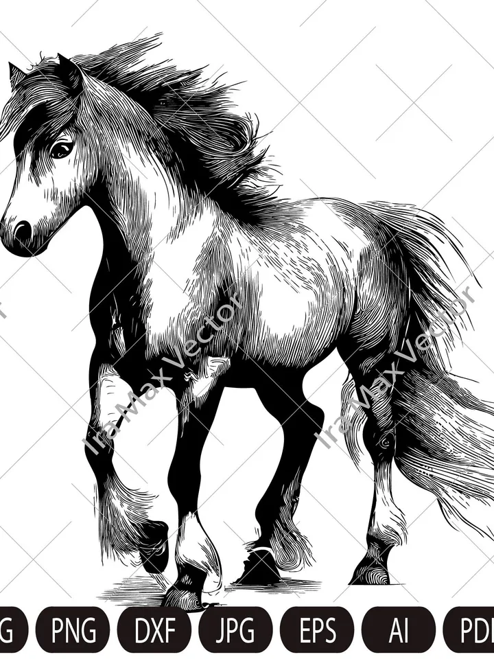 Horse SVG , Horse detailed, Animal Face, Horse running, Cute Horse , Horse animal,Mustang horse ,Horse Vector Animal Illustration, Logo