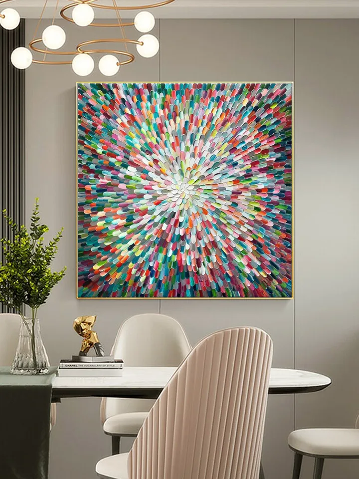 Original Abstract Painting, Large Wall Art,Colorful Flower Painting On Canvas, Home Decor, Office Wall Decor, Handmade Hand Painted Wall Art