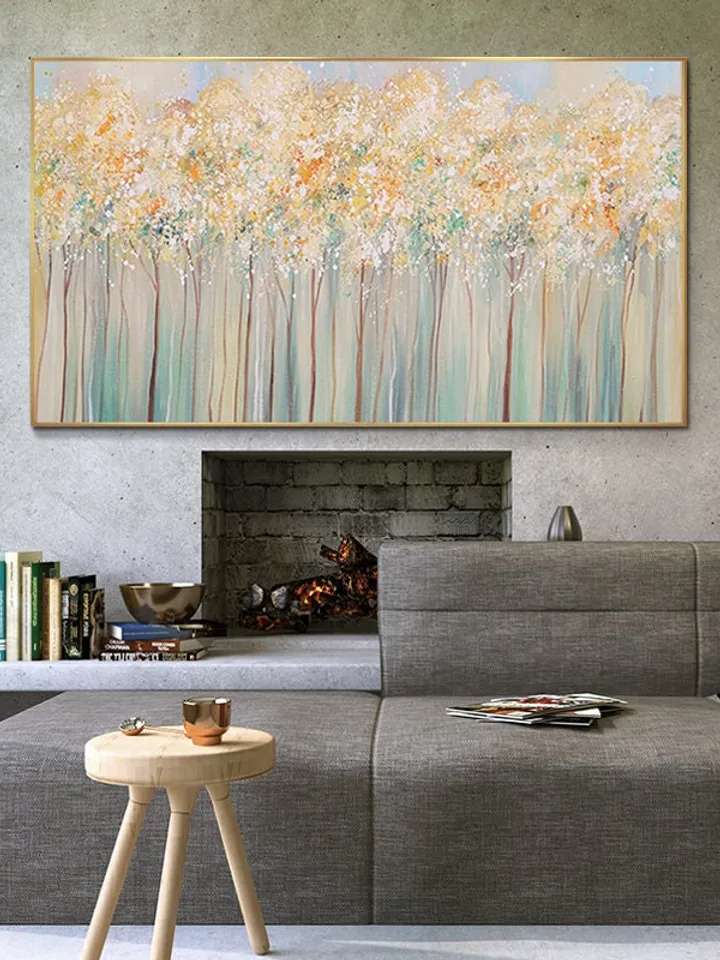 Original Oil Painting, Landscape Wall Art,Large Scale Contemporary Art Abstract Tree Painting, Large Scale Wall Art,Extra Large Oil Painting