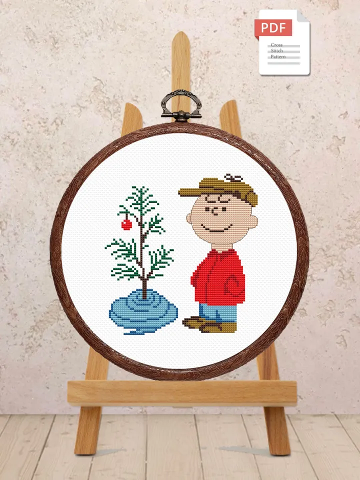 Christmas Tree Cross Stitch Pattern, Modern Christmas cross stitch chart, XMas Motifs, simple, easy, quick, Merry Christmas #hld030