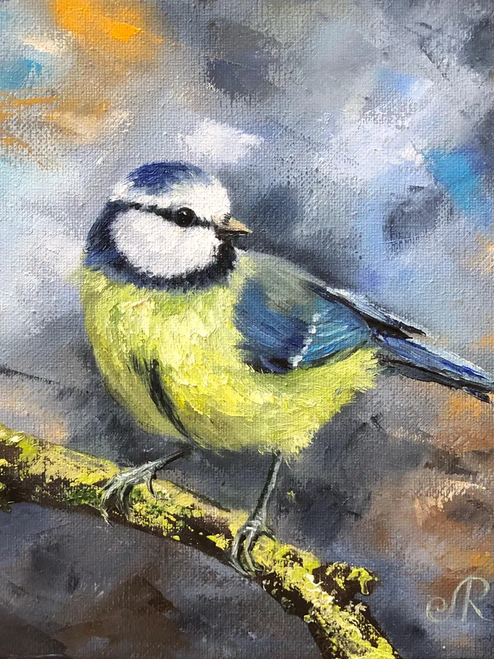 Bird Original Oil Painting Animal Painting Birds Wall Art