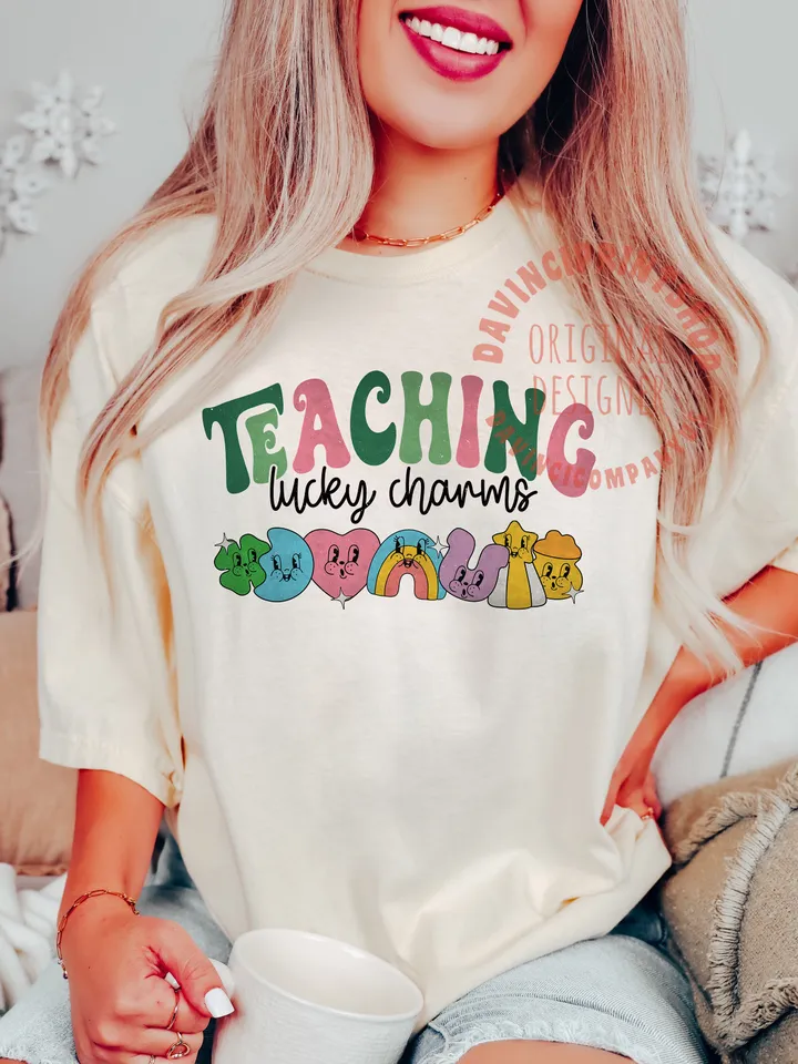 Teaching Lucky Charms png, Teacher St.Patrick's png, St.Patrick's Day png, Lucky png, Teacher png, Teacher Sublimation, Lucky Charms, png