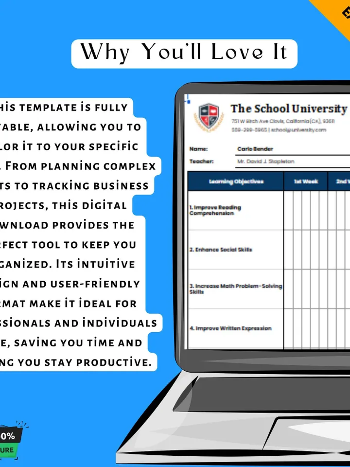 Special Education IEP Tracking Sheet Template, Individualized Education Plan Monitoring Spreadsheet