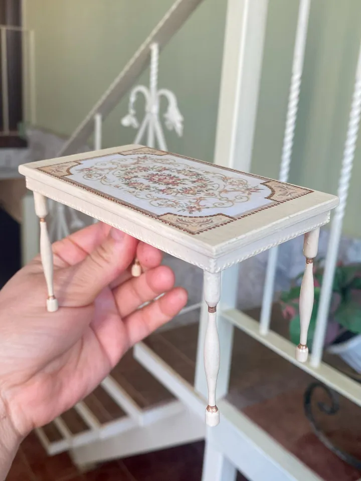 Table for a doll. 1:12. Puppet miniature. Doll furniture.