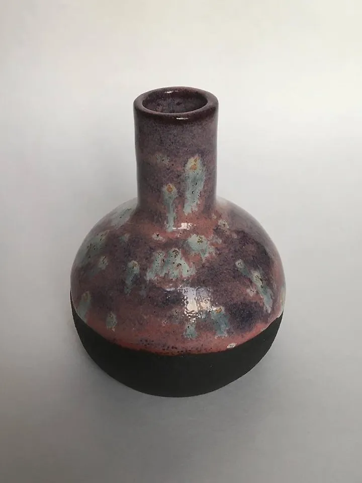 Small Black and Pink Galaxy Ceramic Vase