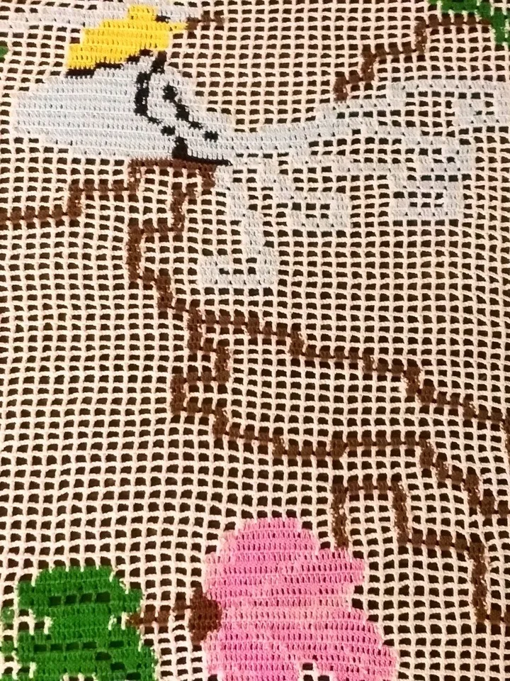 Pattern Square Crochet Tablecloth. Beautiful design for the room.