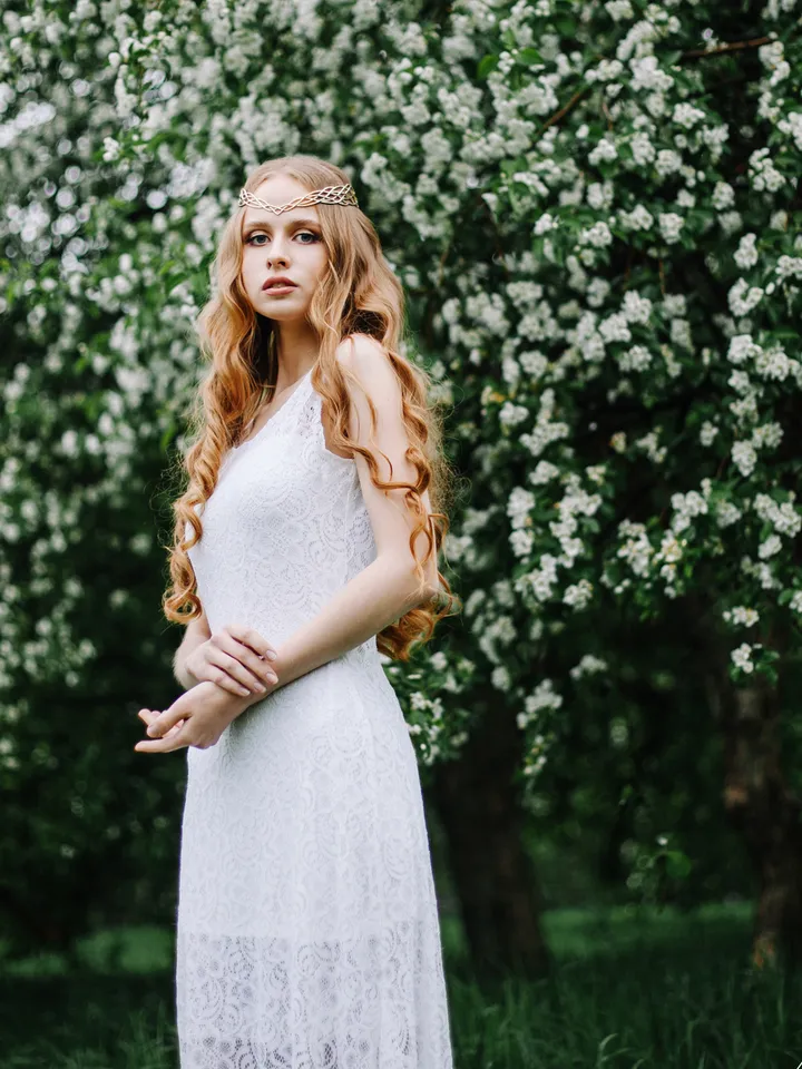 Wedding diadem Bridal Elven Tiara Elven bridal hair vine Wedding Headpiece bridal headband fantasy fairy Tiara Louise