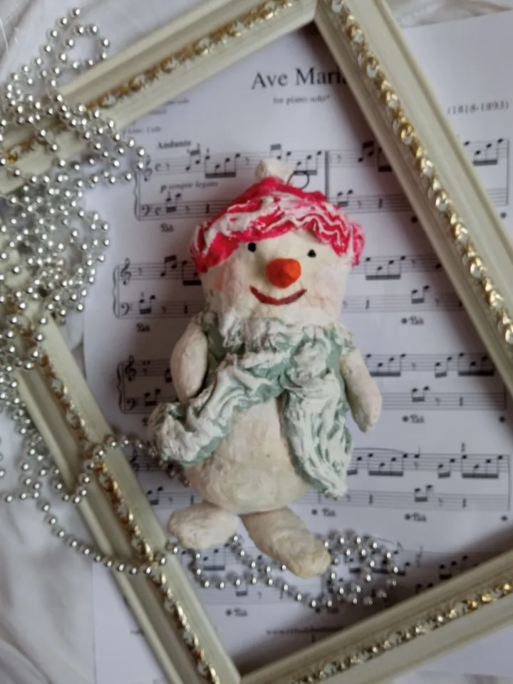 Christmas snowman pendant. Handmade. Snowman crafts.
Xmas home decor indoor