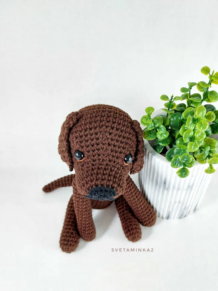 Labrador Crochet Pattern Puppy Amigurumi Toy. Digital Download. PDF.
