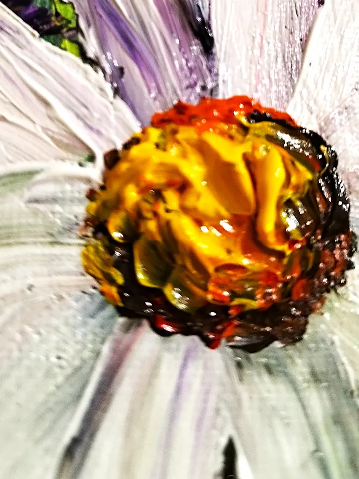Daisies Painting Wildflowers Acrylic Art Wall Decor| Textured Acrylic Painting