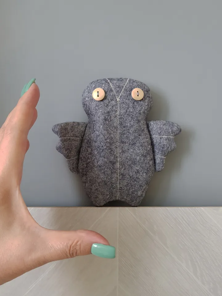 Owl sewing pattern PDF, digital tutorial in English, felt animal sewing diy, felt doll pattern