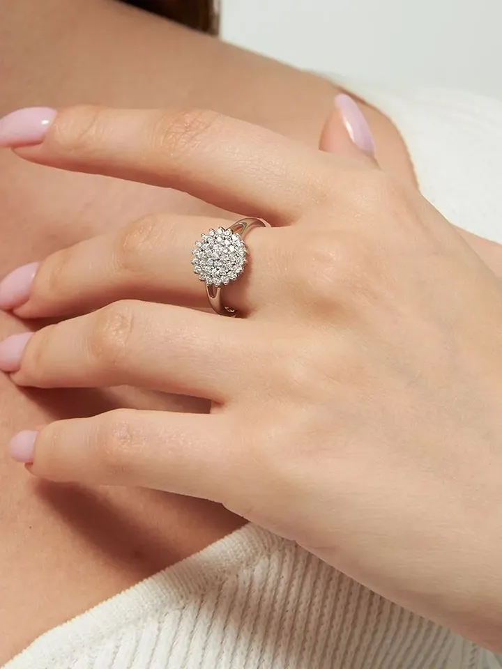 Women's silver ring 925 with cubic zirconia