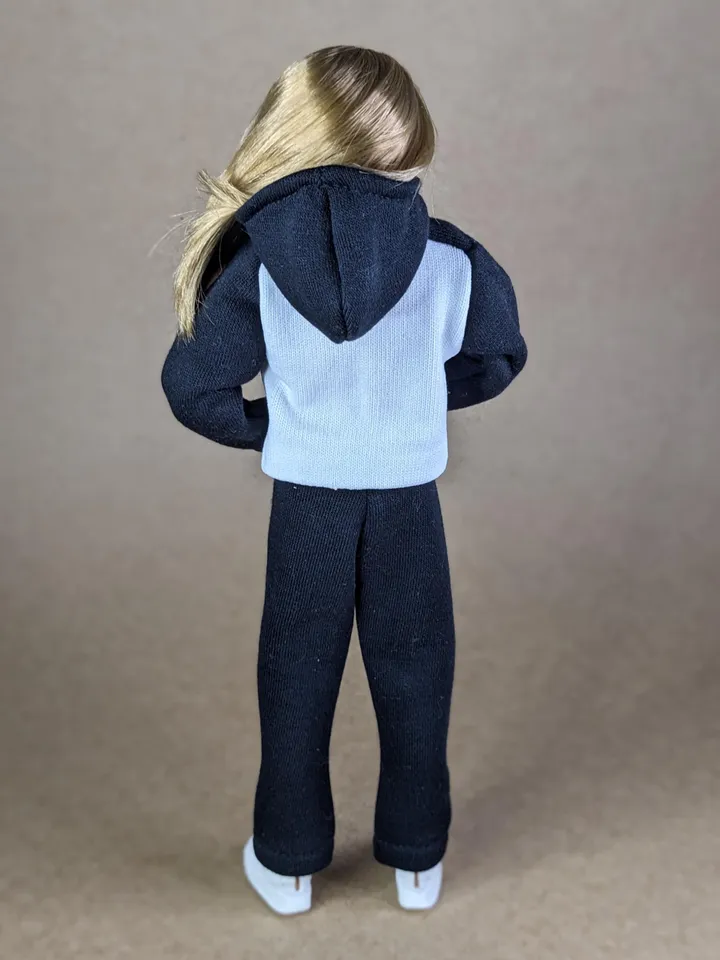 Black & White sport suites for 12-inch fashion male dolls