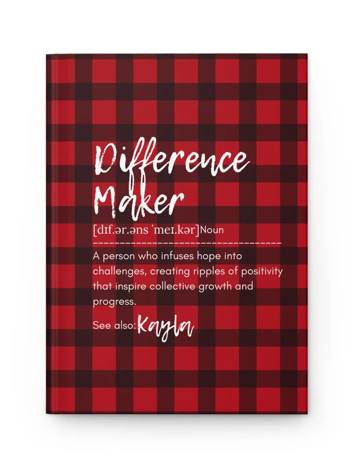 Personalized Difference Maker Journal with your name; Difference Maker Definition Gift; Custom Coworker Gift Employee gift Mentor Leader