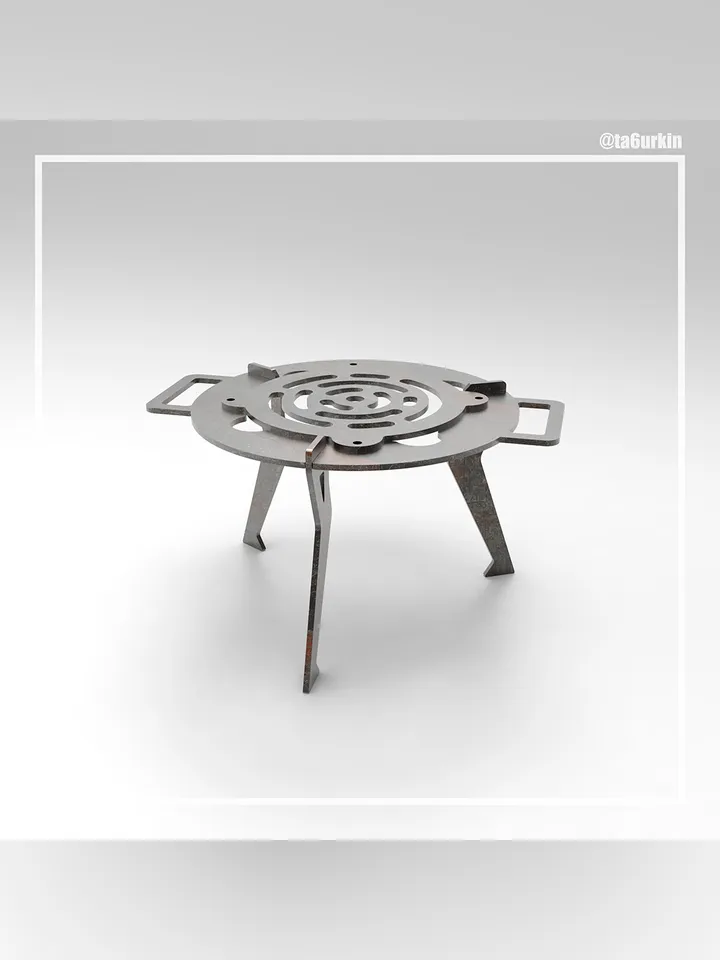 Sheet Metal Plans Drawings Bonfire Grate 1 (DXF, PDF)