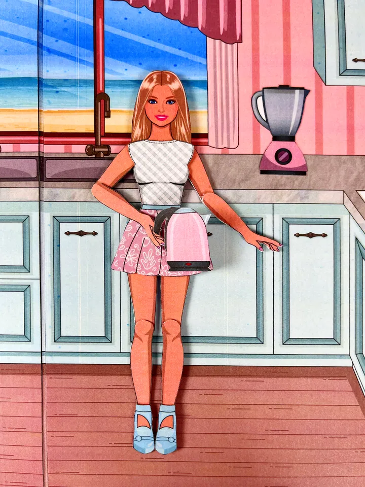 Paper Barbie and Ken Dream House in album