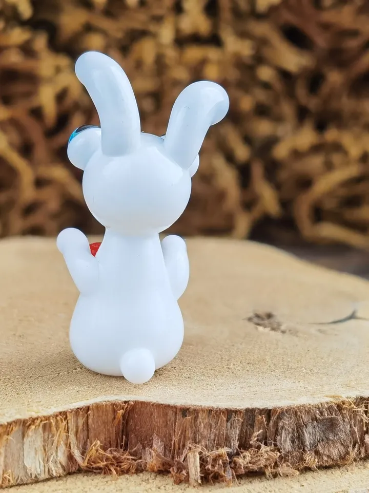 WHITE RABBIT FIGURINE Easter figurines Bunny ornament Easter Bunny decor Rabbit lover gift Rabbit statue Miniature dollhouse easter gifts