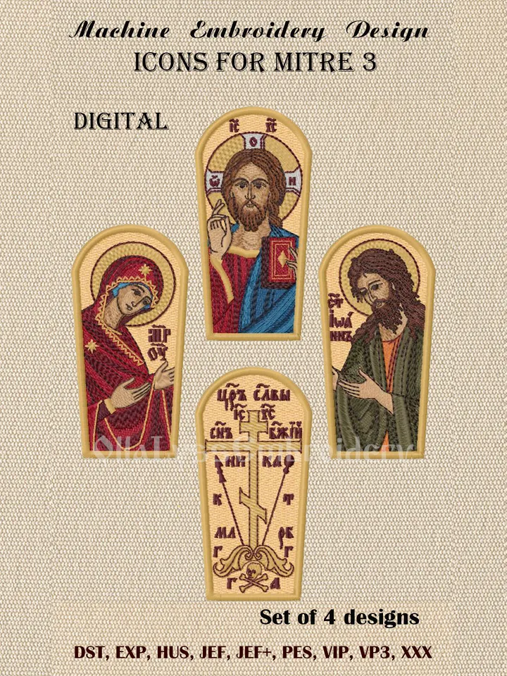 Icons for Mitre 3 embroidery designs