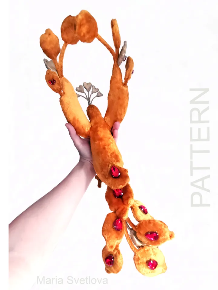 PDF Sewing Pattern 20" Firebird Gold Egg DIY Russian Fairy Bird Folk Tales/ Phoenix Bird Toy sewing pattern instructions