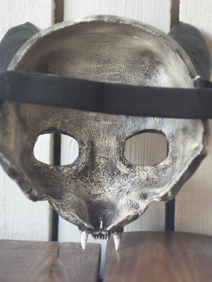 Bat Skull Mask | Animal Skull Mask with Pattern, Cat skull mask