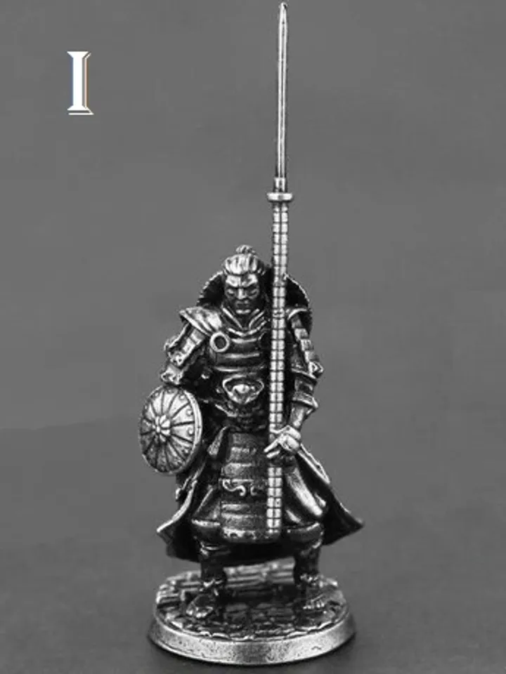Japanese Shogunate samurai figurines, copper miniatures, tabletop wargaming fantasy miniature figures.