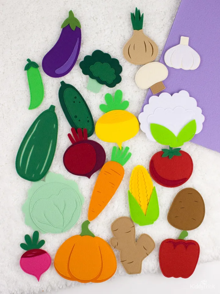 Fruits & Vegetables - Felt Sewing Patterns