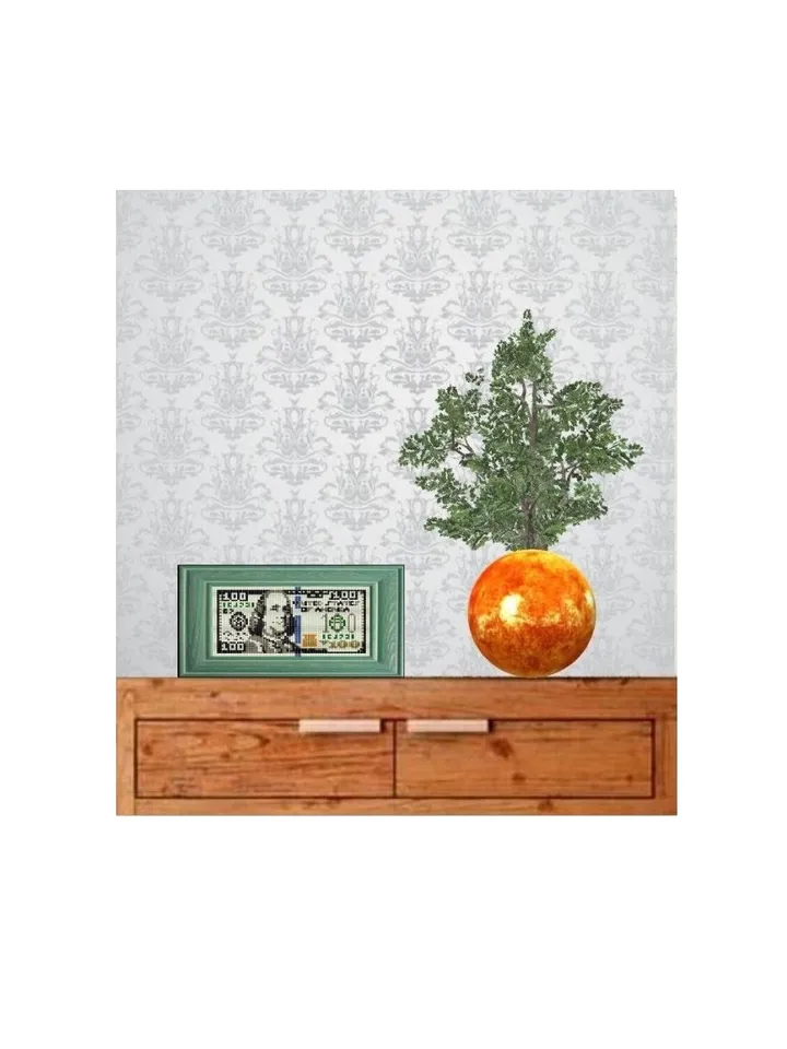 100 dollar bill Even-Count Peyote Stitch Small Tapestry Pattern, Beaded Mini Banner Pattern, seed bead pattern, PDF instant download