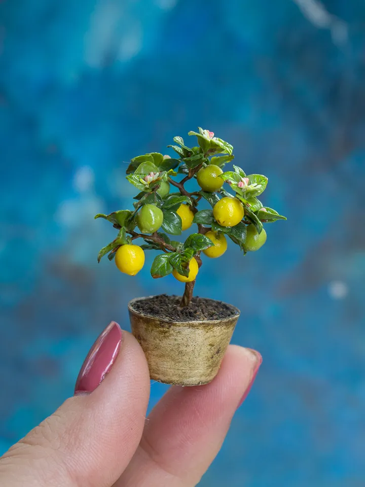 TUTORIAL Miniature lemon tree with polymer clay