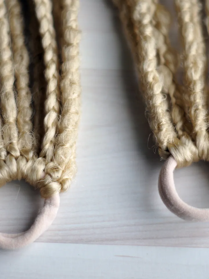 Dreads on hairband Crochet Dreadlocks extensions Ponytail blonde synthetic summer hair Hippie bohemian boho style Instant extension