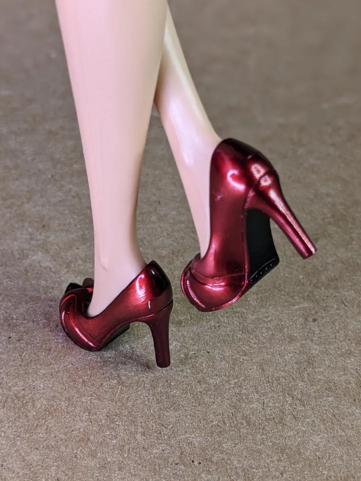 Cherry Red heels sandals for fashion female dolls (Color Infusion, MH)