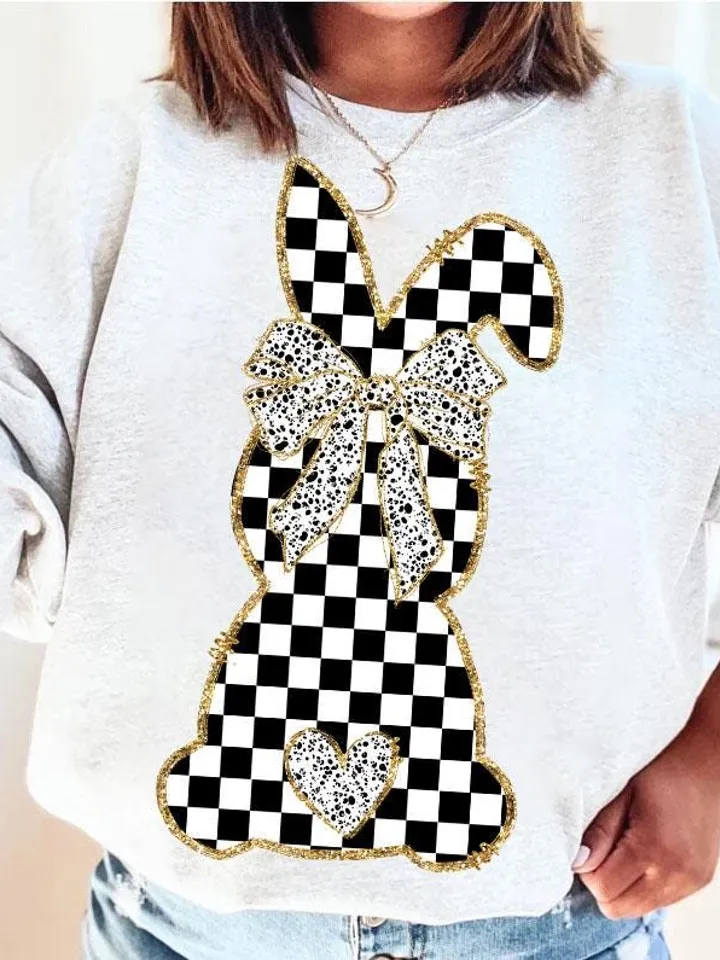 Glitter Easter Bunny Coquette PNG | Easter Day Png | Happy Easter Png | Easter Brushstroke Png | Girls Easter | Bunny Ears | Jesus Easter