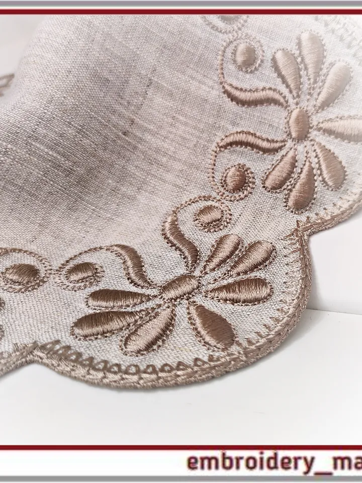 Flowers monochrome set of 5 elements Machine Embroidery Designs