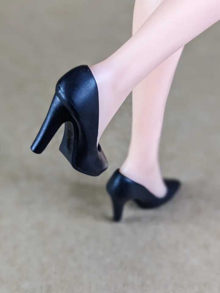Classic black heels shoes for 30 cm fashion female dolls