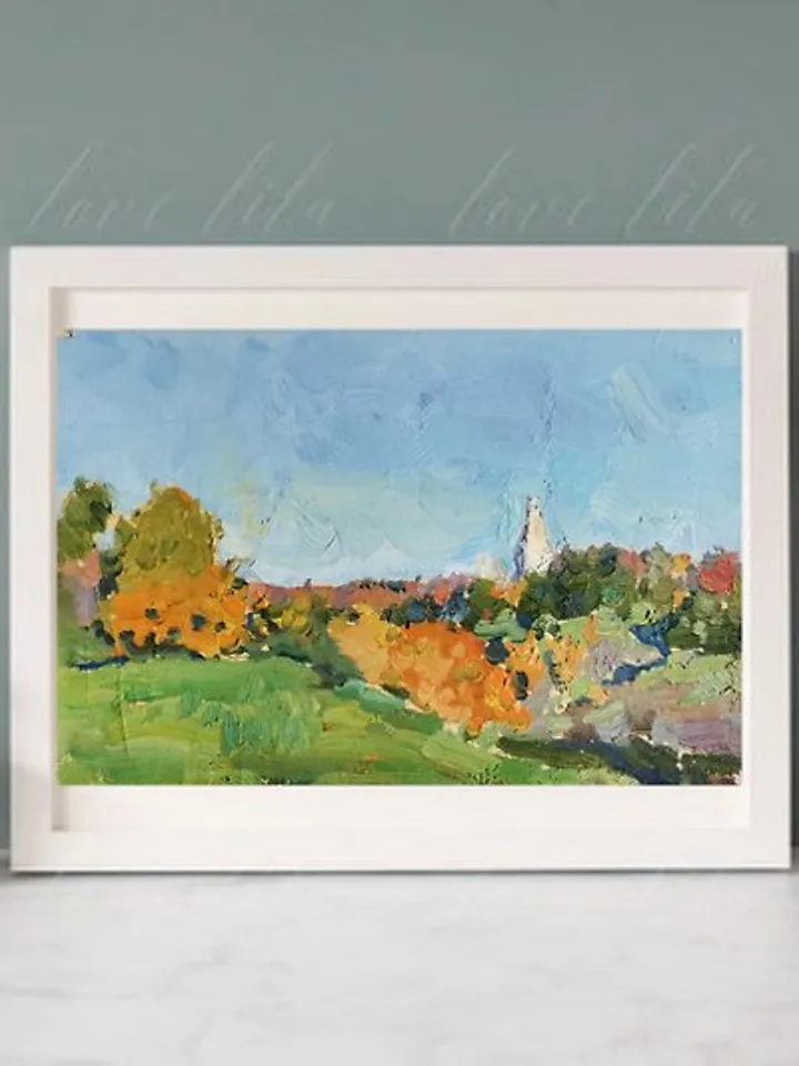 Fall Tree Painting Original Art Oil Painting 手工油畫 微型油画 微型绘画 油畫 掛畫